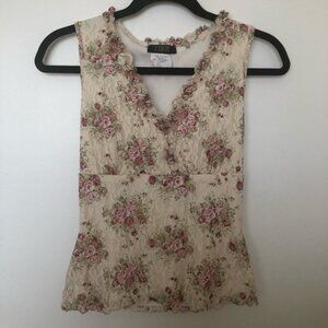 Vintage-styled floral blouse